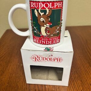 Vintage Rudolph the Red-Nosed Reindeer Mug in original box 1993 Robert L. May co